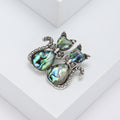 Alloy Abalone Shell Cat Brooch Pin For Animal Apparel Decoration view 3