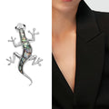 Alloy Abalone Shell Gecko Brooch For Womens Fashion Lapel Decoration view 4