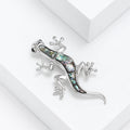 Alloy Abalone Shell Gecko Brooch For Womens Fashion Lapel Decoration view 2