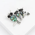 Metal Alloy Abalone Shell Owl Brooch For Coat Accessories view 2