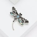 Alloy Natural Abalone Shell Dragonfly Brooch For Insect Fashion Decoration view 3