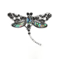 Alloy Natural Abalone Shell Dragonfly Brooch For Insect Fashion Decoration view 1