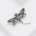 Alloy Natural Abalone Shell Dragonfly Brooch For Insect Fashion Decoration view 2