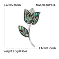 Premium Shell Rose Brooch Pin For Creative Clothing Decoration view 5