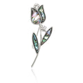 Alloy Shell Rose Flower Brooch Pin For Garment Decoration view 1