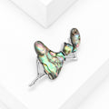 Vintage Alloy Abalone Shell Lady Dress Brooch Pin For Fashion Accessories view 3