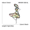 Vintage Alloy Abalone Shell Lady Dress Brooch Pin For Fashion Accessories view 5