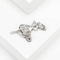 Vintage Alloy Abalone Shell Lady Dress Brooch Pin For Fashion Accessories view 4