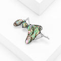 Vintage Alloy Abalone Shell Lady Dress Brooch Pin For Fashion Accessories view 2