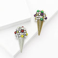 Alloy Pearl Ice Cream Brooch Pin For Creative Clothing Decoration view 1