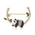 Alloy Rhinestone Panda Brooch Pin For Cute Clothing Decoration view 5
