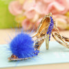 Royal-Blue Plush-Heel