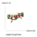 Alloy Enamel Five Owl Branch Brooch For Cute Apparel Decor view 6