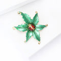 Alloy Enamel Ladybug Leaf Brooch For Handmade Fashion Accessories view 3