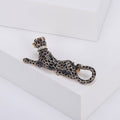 Alloy Enamel Leopard Brooch For Unisex Animal Apparel Decoration view 4