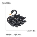 Alloy Crystal Swan Brooch Pin For Elegant Women's Clothing Accessories view 5