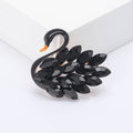 Alloy Crystal Swan Brooch Pin For Elegant Women's Clothing Accessories view 3