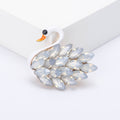 Alloy Crystal Swan Brooch Pin For Elegant Women's Clothing Accessories view 6