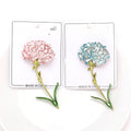 Alloy Enamel Carnation Brooch For Fresh Floral Apparel Accessories view 2