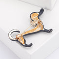 Alloy Enamel Dachshund Dog Brooch For Unisex Garment Accessories view 4