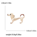 Alloy Enamel Dachshund Dog Brooch For Unisex Garment Accessories view 5