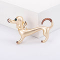 Alloy Enamel Dachshund Dog Brooch For Unisex Garment Accessories view 6