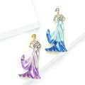 Alloy Enamel Folding Fan Lady Brooch For Collar Decoration view 3