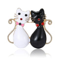 Alloy Enamel Couple Cat Brooch Pin For Coat Lapel Decoration view 5