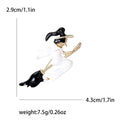 Alloy Enamel Witch Broom Brooch Pin For Fashion Clothing Decoration view 6