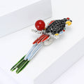 Alloy Rhinestone Parrot Brooch Pin For Women Suit Accessories view 3