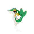 Alloy Enamel Green Dinosaur Brooch Cute Animal Lapel Pin view 1