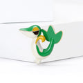 Alloy Enamel Green Dinosaur Brooch Cute Animal Lapel Pin view 2