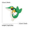 Alloy Enamel Green Dinosaur Brooch Cute Animal Lapel Pin view 5