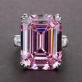 Luxury Large Rectangular Zircon Women's Ring For Wedding Engagement Bridal Gift view 3