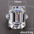 Luxury Large Rectangular Zircon Women's Ring For Wedding Engagement Bridal Gift view 5