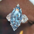 Sparkling Marquise Heart Zircon Wedding Ring, Cross Border Women's Bridal Jewelry view 1