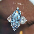 Sparkling Marquise Heart Zircon Wedding Ring, Cross Border Women's Bridal Jewelry view 2
