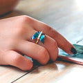Fashion Creative Butterfly Women's Ring With Epoxy Plating And Zircon Inlay Jewelry view 3