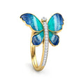 Fashion Creative Butterfly Women's Ring With Epoxy Plating And Zircon Inlay Jewelry view 2