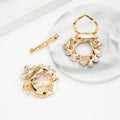 Luxury Crystal Glass Brooch Pin, Vintage Geometric Triangle Flower Scarf Clip And Knot Buckle view 3