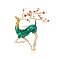 Alloy Enamel Painted Elk Brooch For Animal Clothing Decoration view 3