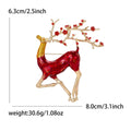 Alloy Enamel Painted Elk Brooch For Animal Clothing Decoration view 5