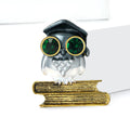 Simple Alloy Enamel Owl Brooch For Creative Animal Clothing Accessories view 4