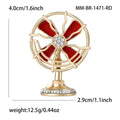 Alloy Enamel Electric Fan Brooch Creative Couple Lapel Pin view 4