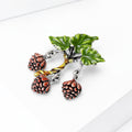 Alloy Enamel Acorn Brooch Pin For Women's Clothing Decoration view 2