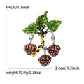 Alloy Enamel Acorn Brooch Pin For Women's Clothing Decoration view 5