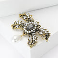 Alloy Pearl Bow Brooch For Women Clothing Accessories view 3