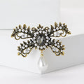 Alloy Pearl Bow Brooch For Women Clothing Accessories view 2