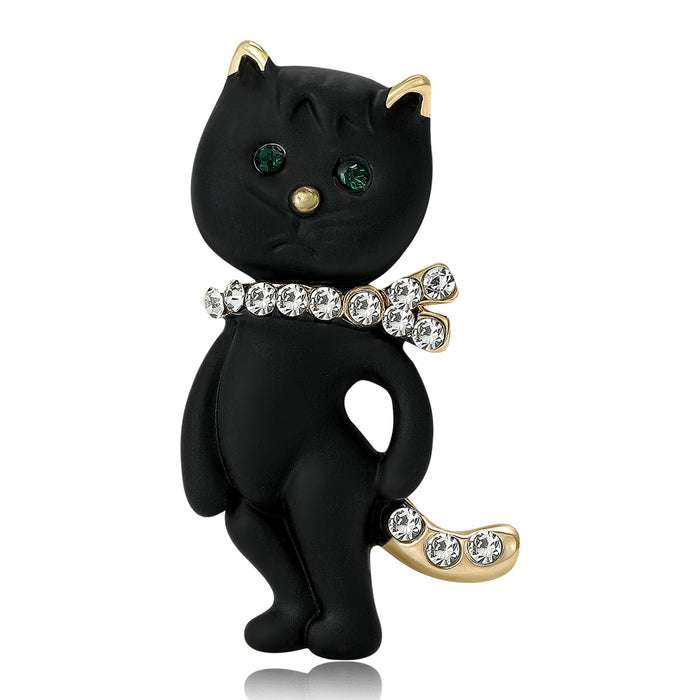 Alloy Cat Brooch Pin For Blazer Decoration And Closure
