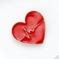 Alloy Heartbeat Heart Brooch Pin For Lapels And Clothing Fastening view 3